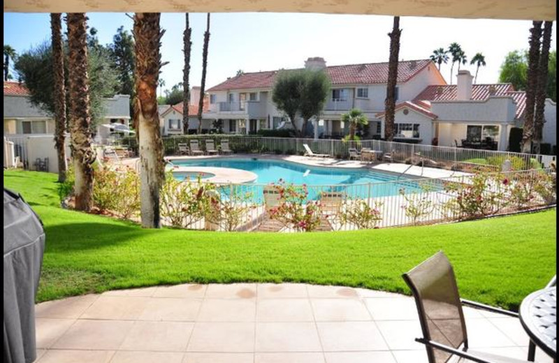 Vacation rental pool at Desert Falls Rentals.