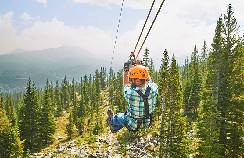 Zip line at Grand Lodge on Peak 7.