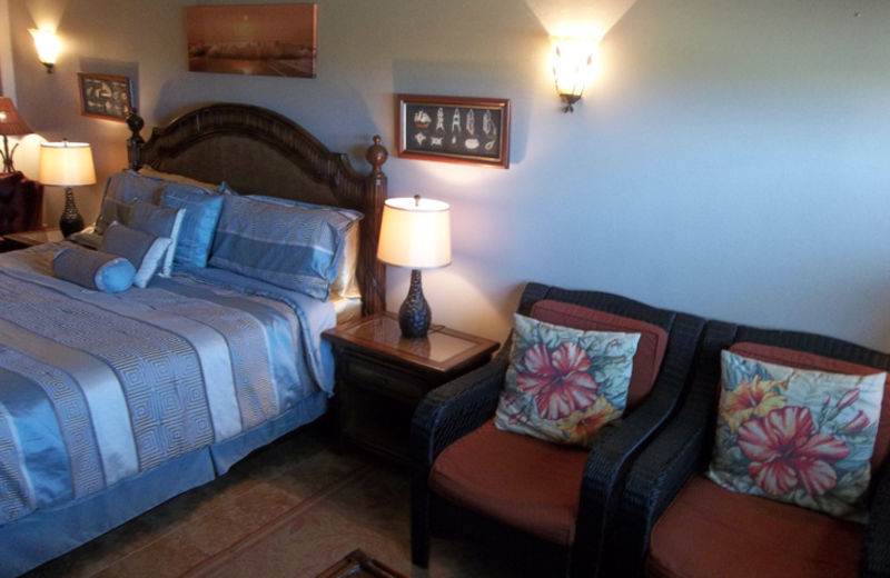 Guest suite at the Sea Breeze Suites Port Aransas.