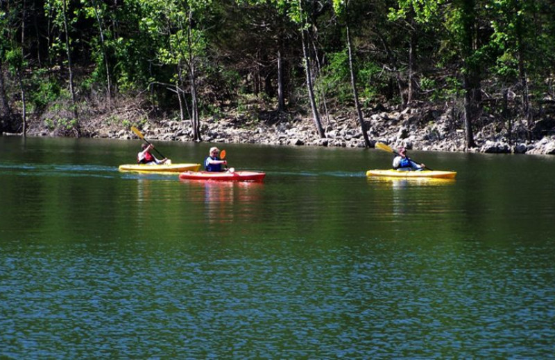 Kayaking at Stonewater Cove Resort.