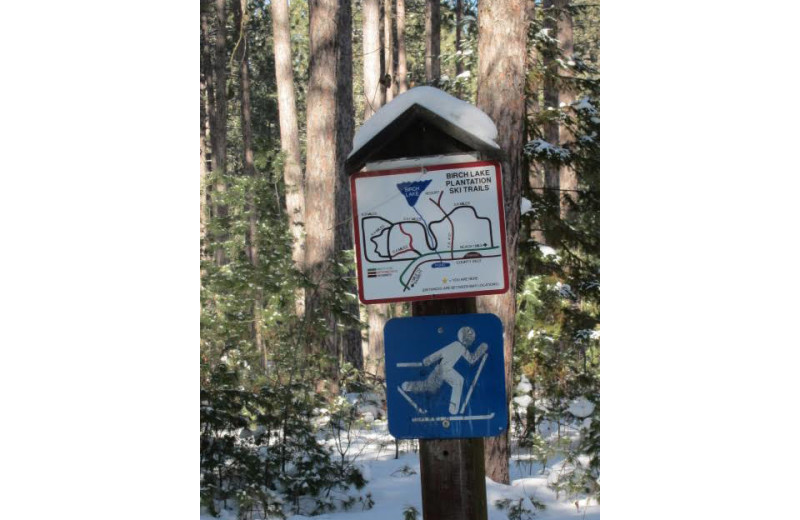 Trail map at Timber Trails Resort.