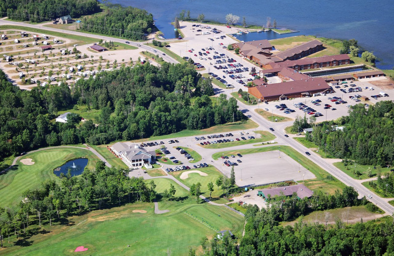 Exterior view of Bay Mills Resort 