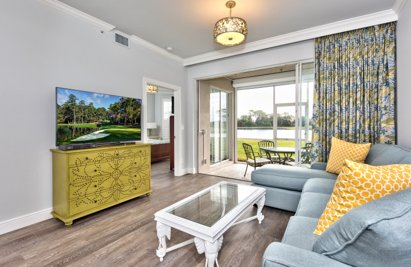 Rental living room at Naples Florida Vacation Homes.