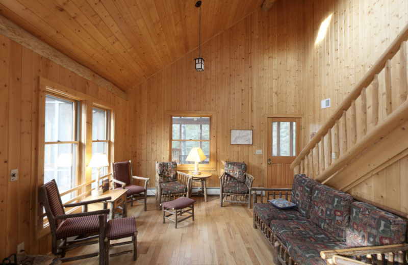 Cabin living room at YMCA Camp Du Nord.