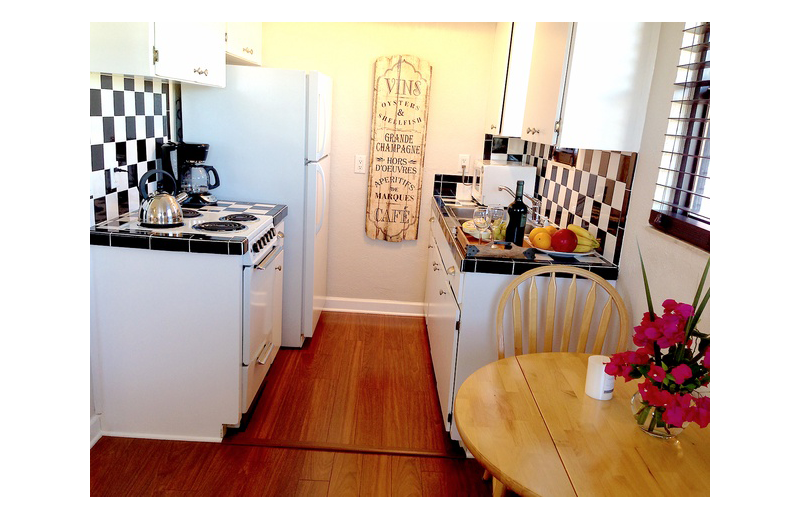 Guest kitchen at Gulf Winds Resort Condominiums.