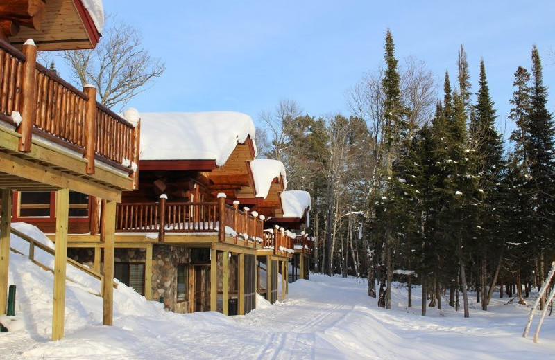 Cabin exterior at Aqua Log Cabin Resort.