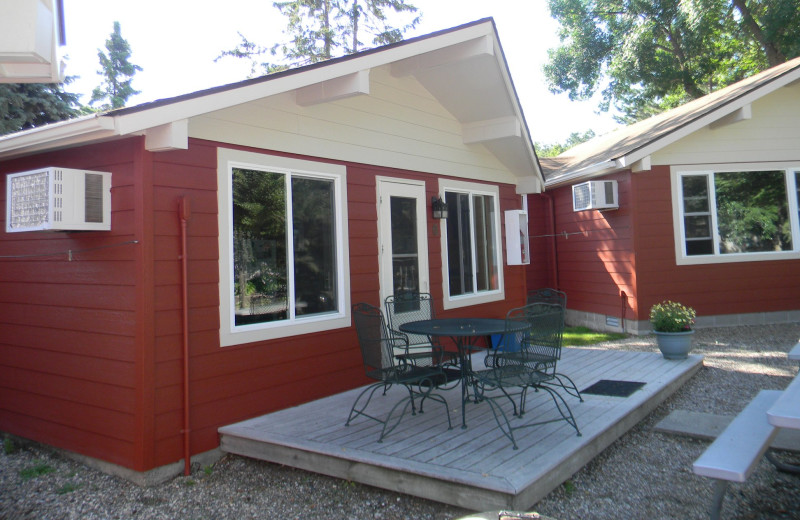Cabin exterior at Otter Tail Beach Resort.