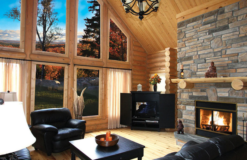 Chalet living room at Fiddler Lake Resort.