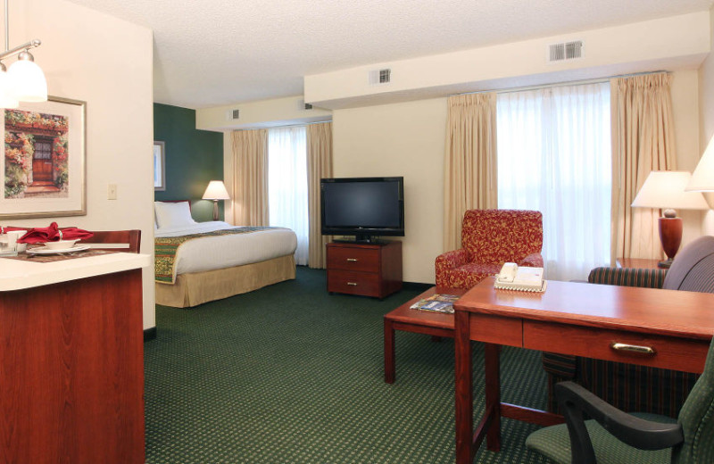 Guest room at Residence Inn Roseville.