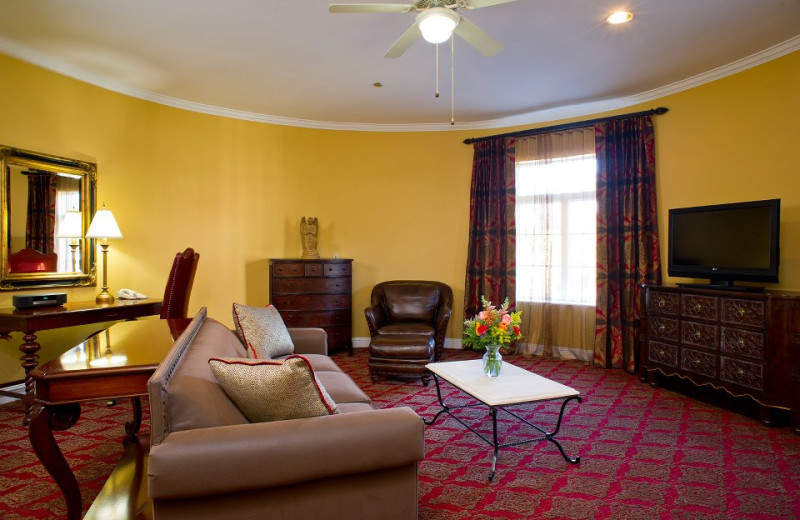 Guest living room at Casa Monica Hotel.