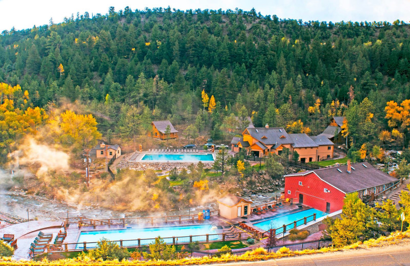 Aerial view of Mt. Princeton Hot Springs Resort.