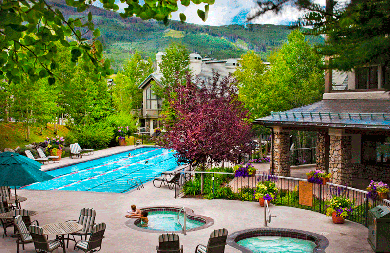 Outdoor pool at East West Resorts Beaver Creek.