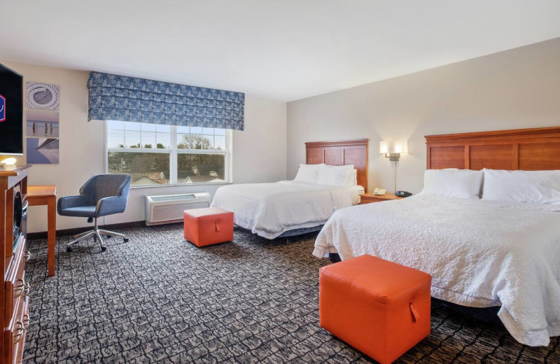 Guest room at Hampton Inn
