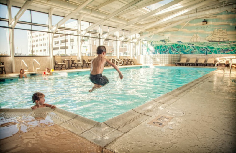 Indoor pool at The Oceanfront Inn.