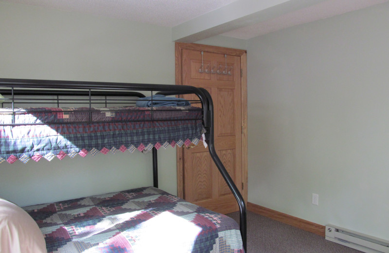 Cabin bunk beds at SweetWater Resort.