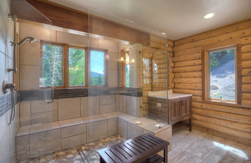 Rental bathroom at Hill Country Lake House.