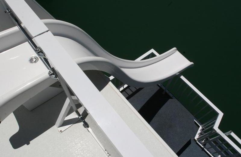 The 70' Titanium houseboat slide at Callville Bay.