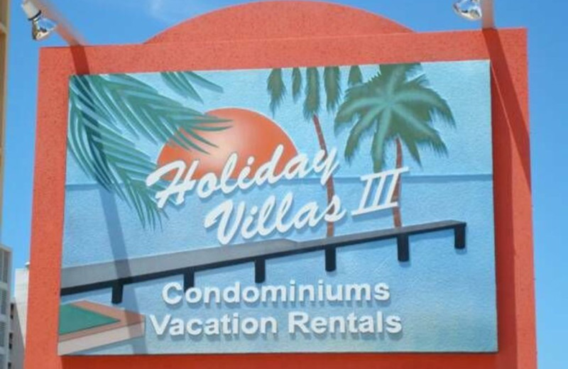 Sign at Holiday Villas III.