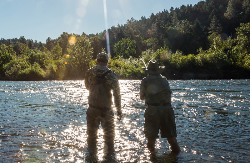 Fishing at Morrison's Rogue River Lodge.