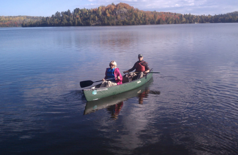 Canoeing at Solbakken Resort.