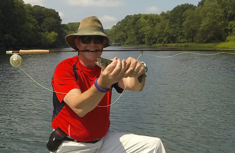 Fishing at Lindsey's Rainbow Resort.