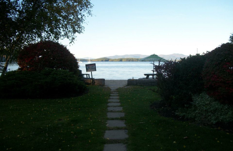 Walkway to the beach at Misty Harbor. 