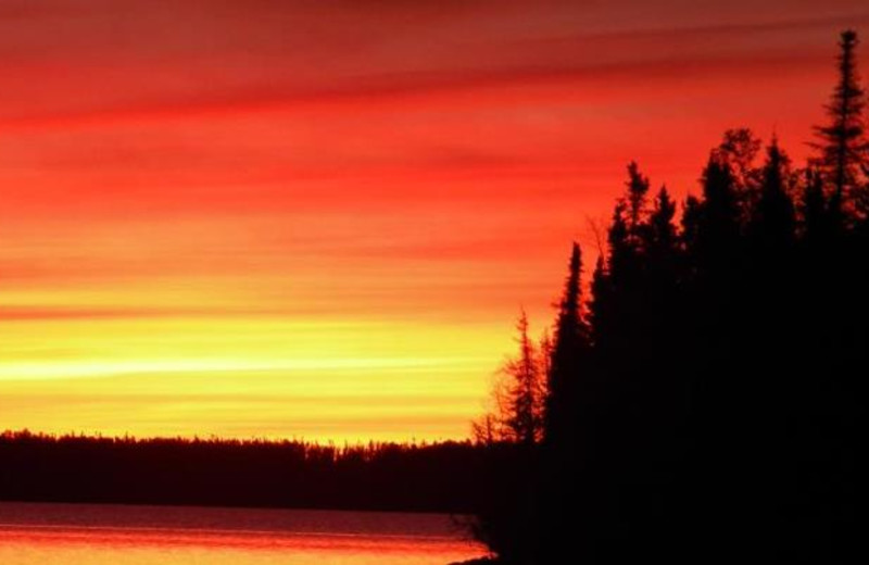 The lake at Sandy Beach Lodge.