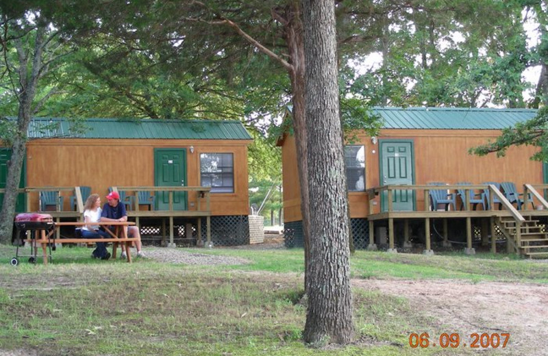 Cabin exterior at Big Mouth Lodge.