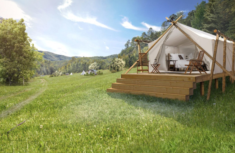Exterior view of Under Canvas Great Smoky Mountains.