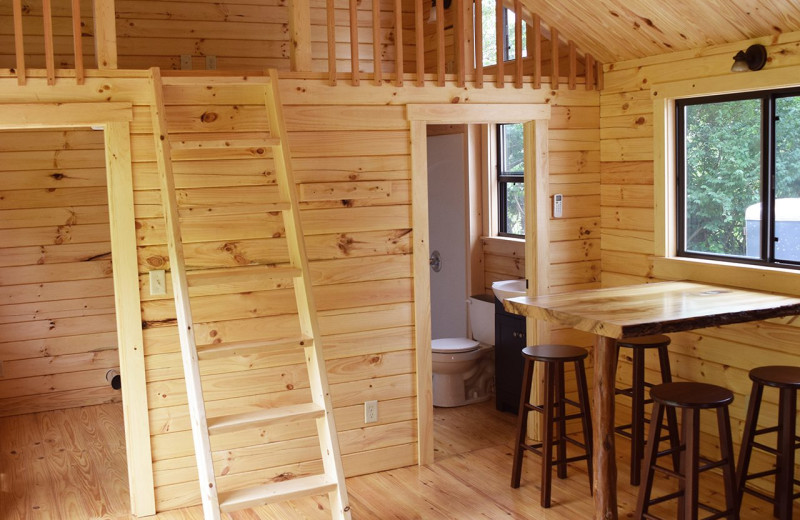 Cabin interior at Yogi Bear's Jellystone Park Hagerstown.