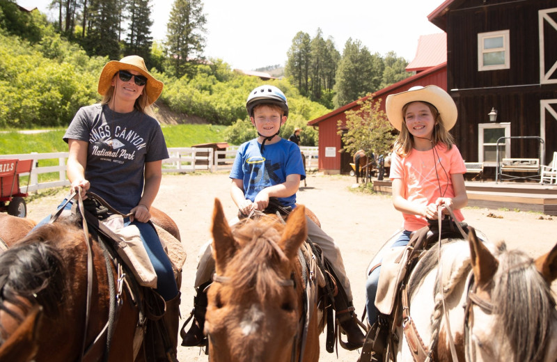 Horseback riding at Colorado Trails Ranch.