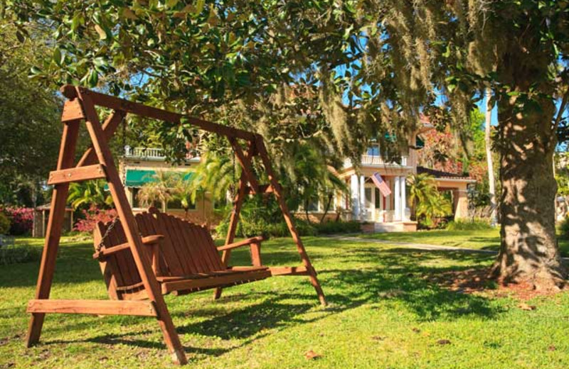 Swinging bench at Magnolia Inn Bed & Breakfast.