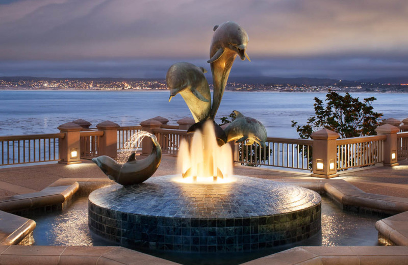 Dolphins Fountain at Monterey Plaza Hotel & Spa.