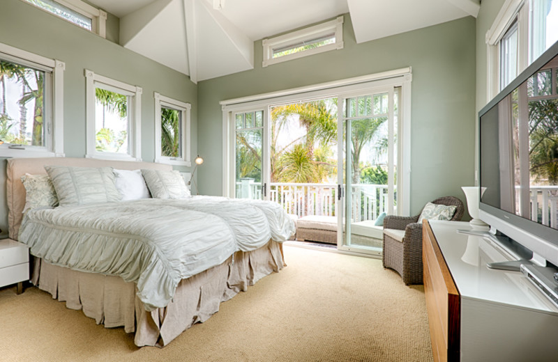 Vacation rental bedroom at Seabreeze Vacation Rentals, LLC.