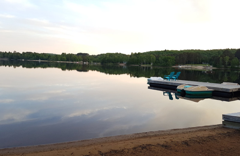 Beach view at Parkway Cottage Resort & Trading Post.