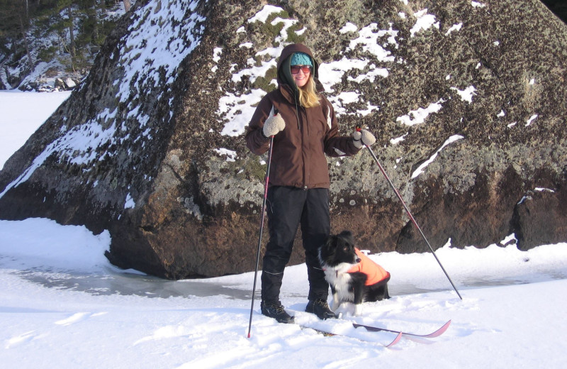 Skiing near Log Cabin Hideaways.