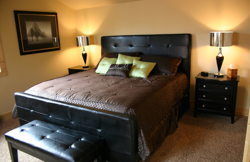 Chalet bedroom at Terry Peak Chalets.