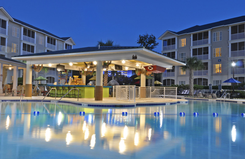 Outdoor pool and bar at Holiday Inn Club Vacations South Beach Resort.