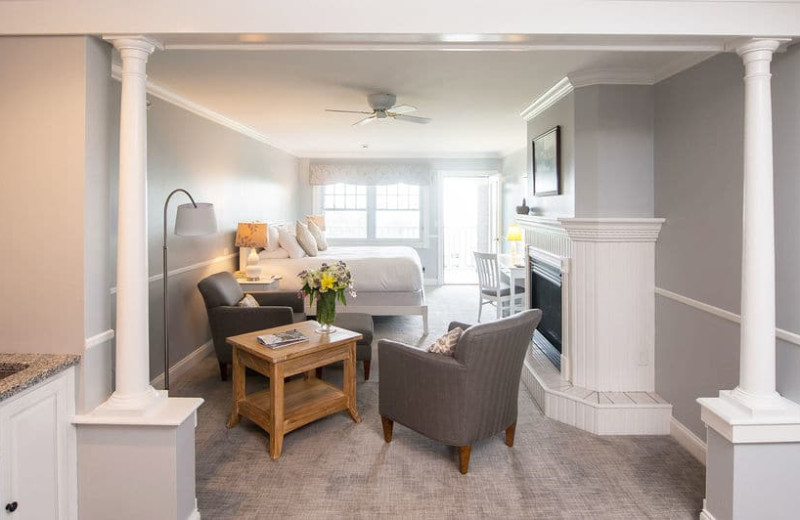 Guest room at The Inn at Ocean's Edge.