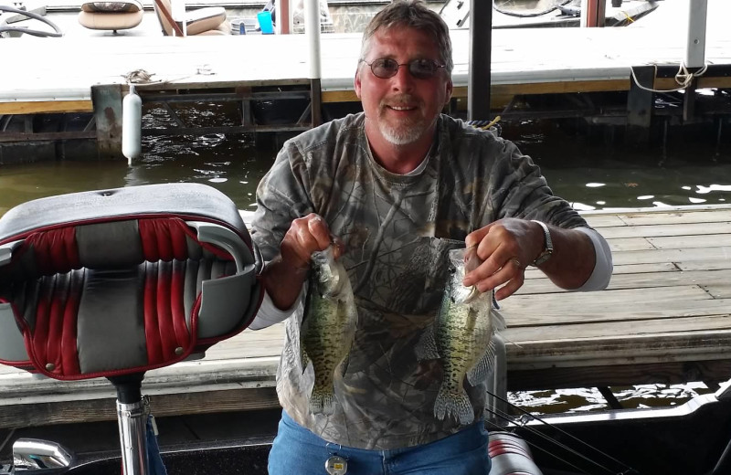 Fishing at Lake Breeze Resort.