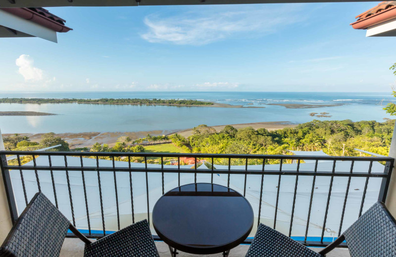 Guest balcony view at El Castillo Boutique Luxury Hotel.