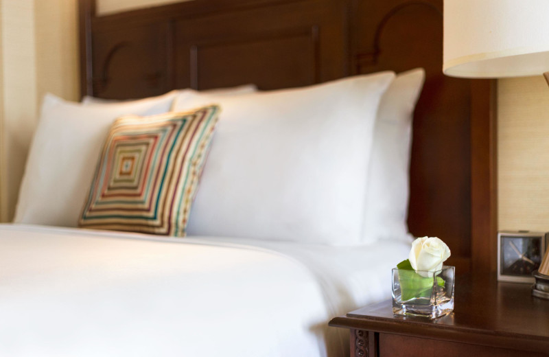Guest room at Fairmont Le Manoir Richelieu.
