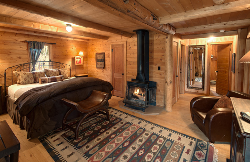 Cabin guest room at Rawah Ranch.
