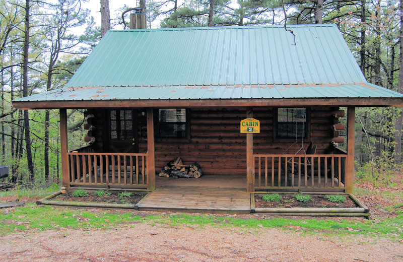 Cabin exterior at Cabin Fever Resort.