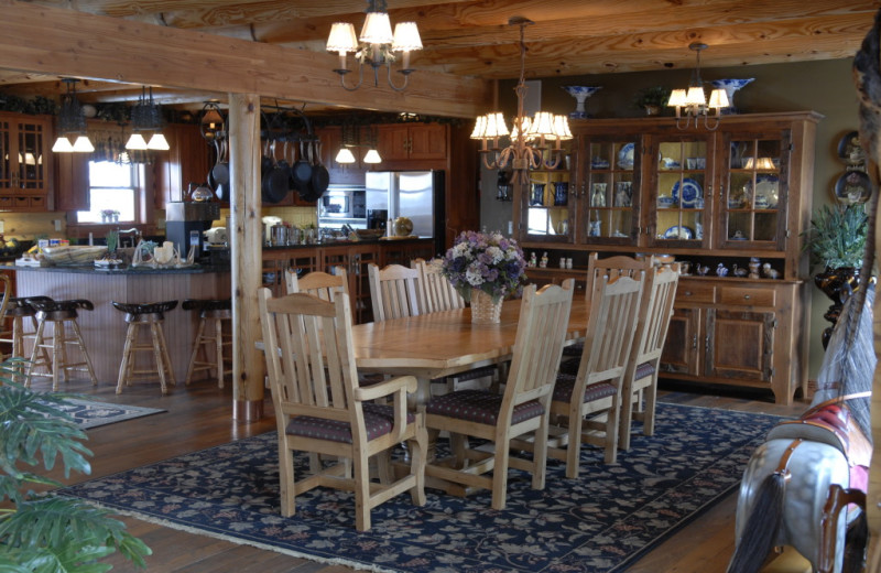 Dining area at Pine Lakes Lodge.