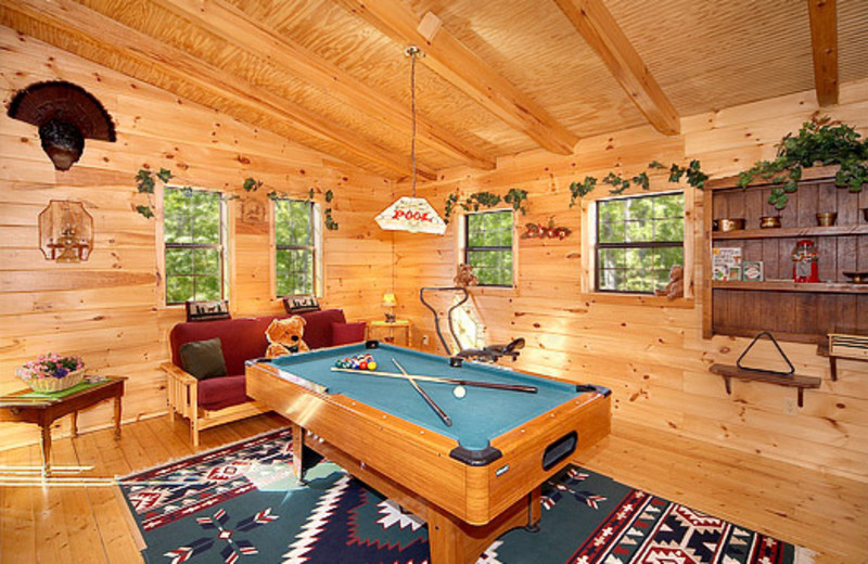 Game room in a rental home at American Patriot Getaways, LLC.