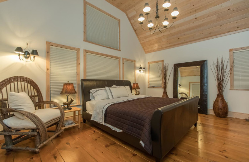 Rental bedroom at Muskoka District Rentals.