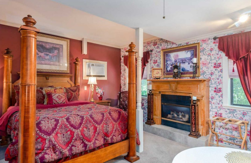 Guest room at 1884 Bridgeford House.