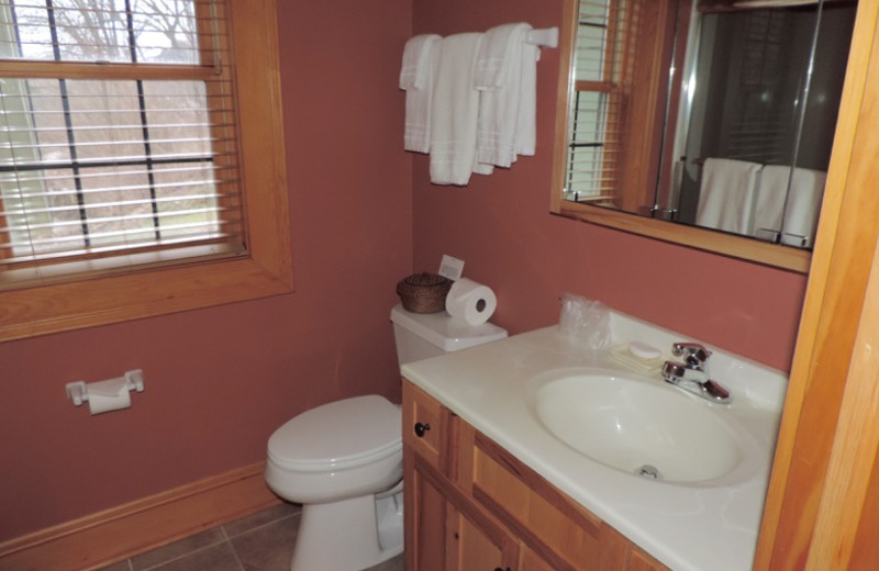 Guest bathroom at Abe's Spring Street Guest House.