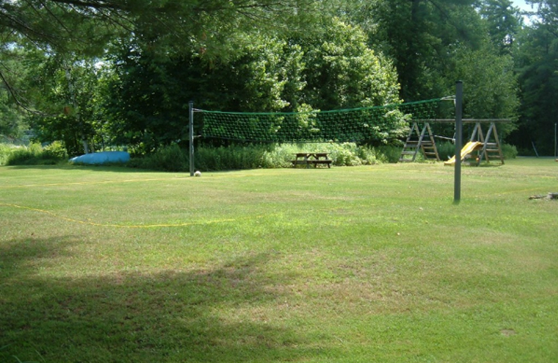 Volleyball court at Paquana Cottage Resort.